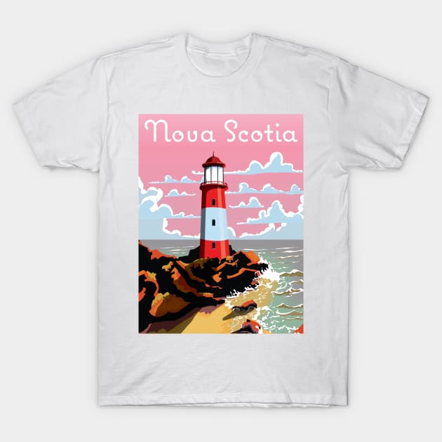 nova scotia lighthouse T-Shirt by nickemporium1